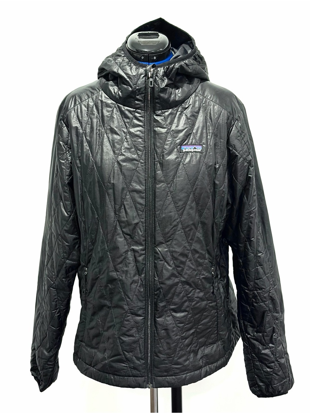 Patagonia W’s Nano Puff Hoody Black Quilted Hooded Puffer Jacket #84225